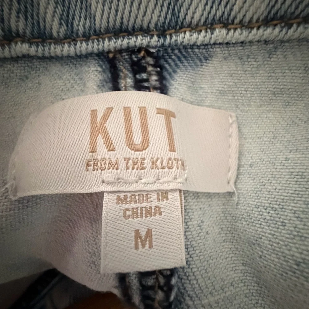 Kut from the Kloth Gretel Denim Shirt Dress Size  Medium Light Wash - Picture 14 of 15